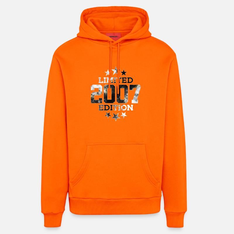 ÉDITION LIMITÉE 2007 19E ANNIVERSAIRE - Sweat à capuche bio décontracté fabriqué en UE - SUNSET ORANGE