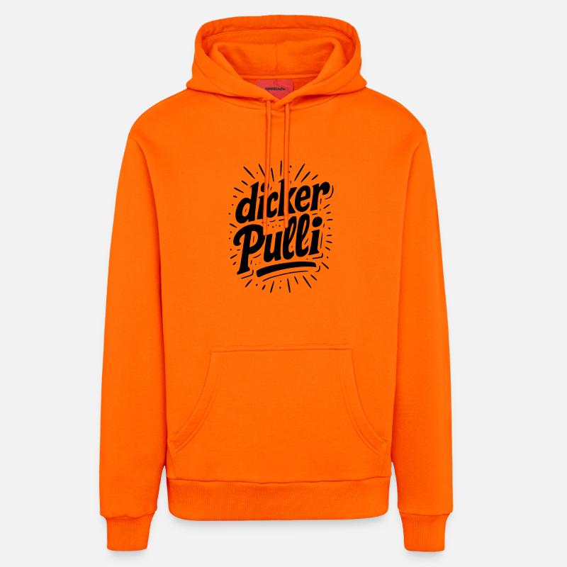 Pull épais - Sweat à capuche bio décontracté fabriqué en UE - SUNSET ORANGE