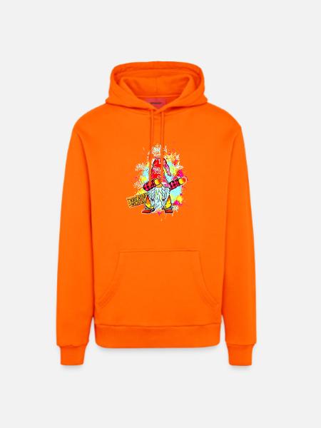 CREATIVE GNOME Dab Graffiti Artist XMas - Organic Relaxed Hoodie Made in EU - SUNSET ORANGE