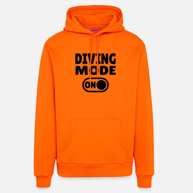Mode plongée activé – Tauchen - Sweat à capuche bio décontracté fabriqué en UE - SUNSET ORANGE