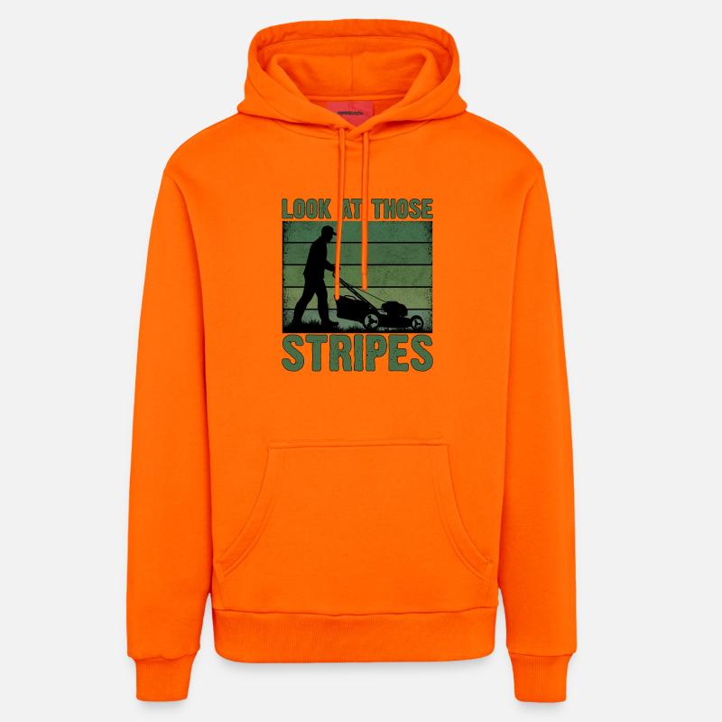 Regarde ces rayures - Sweat à capuche bio décontracté fabriqué en UE - SUNSET ORANGE