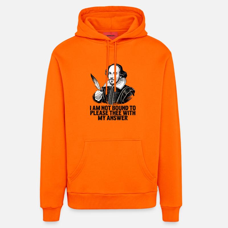 William Shakespeare S’Invite avec ma réponse - Sweat à capuche bio décontracté fabriqué en UE - SUNSET ORANGE