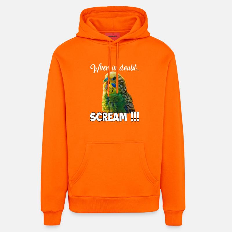 Cadeaux créatifs Bird Friends Perruche - Sweat à capuche bio décontracté fabriqué en UE - SUNSET ORANGE