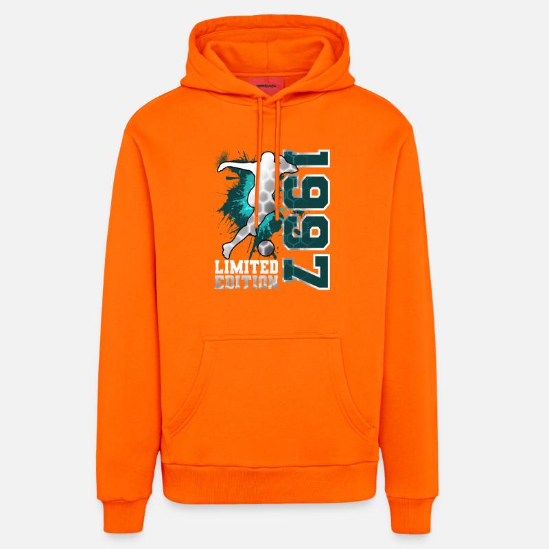 1997 Année de naissance Anniversaire - Sweat à capuche bio décontracté fabriqué en UE - SUNSET ORANGE