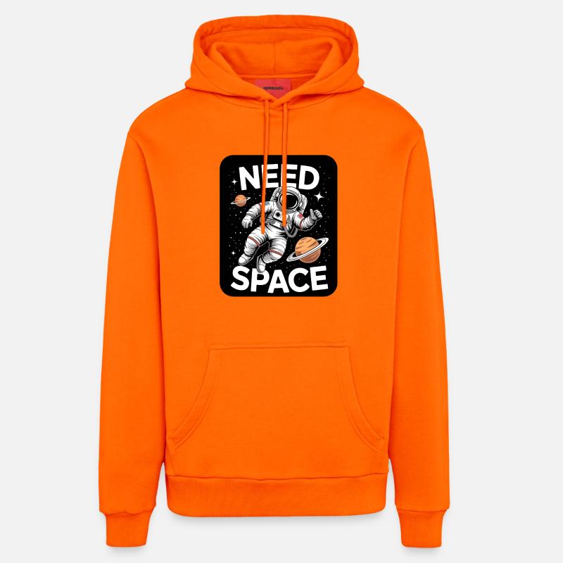 Besoin d’un motif astronaute spatial - Sweat à capuche bio décontracté fabriqué en UE - SUNSET ORANGE