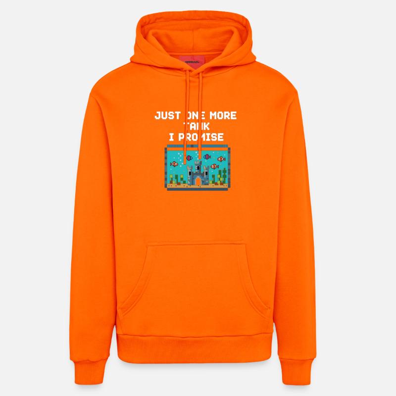 Diction du joueur d’aquarium - Sweat à capuche bio décontracté fabriqué en UE - SUNSET ORANGE