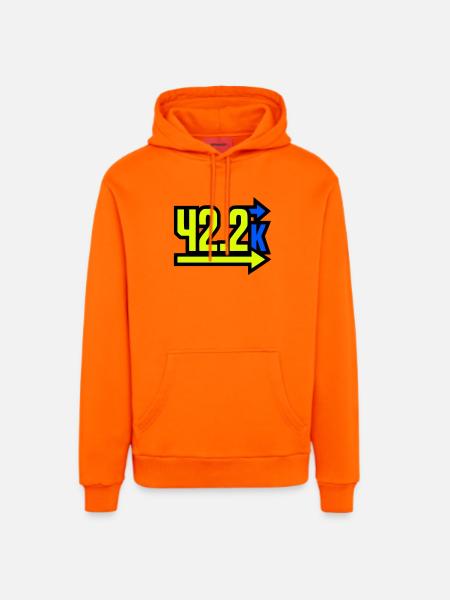  Stolzer 42.2k Marathon Finisher - Organic Relaxed Hoodie Made in EU - SUNSET ORANGE