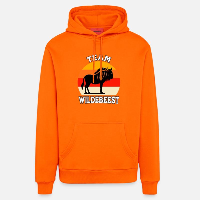Équipe Gnu - Sweat à capuche bio décontracté fabriqué en UE - SUNSET ORANGE