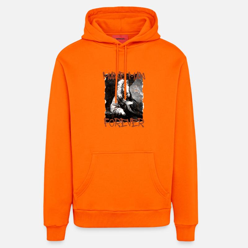Cavalier Cavalier Cheval - Sweat à capuche bio décontracté fabriqué en UE - SUNSET ORANGE