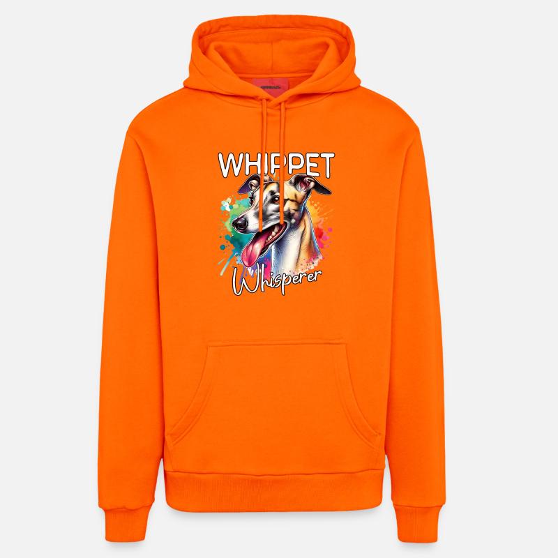 Le Murmureur de lévriers - Sweat à capuche bio décontracté fabriqué en UE - SUNSET ORANGE