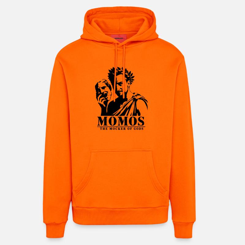 Momos - Sweat à capuche bio décontracté fabriqué en UE - SUNSET ORANGE