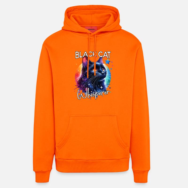 Le Murmureur du Chat Noir - Sweat à capuche bio décontracté fabriqué en UE - SUNSET ORANGE