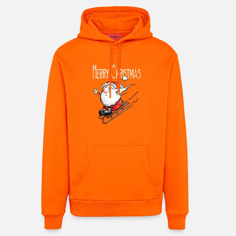 Merry Christmas Père noël - Cadeau - Sweat à capuche bio décontracté fabriqué en UE - SUNSET ORANGE
