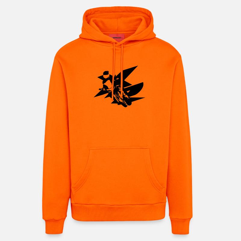 F 900 XR - Sweat à capuche bio décontracté fabriqué en UE - SUNSET ORANGE