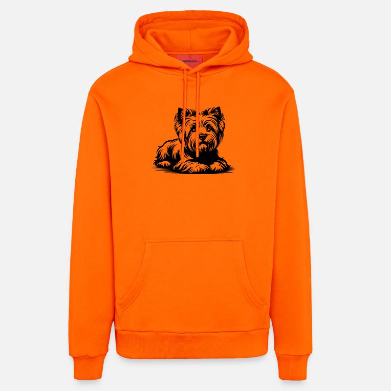 Terrier des Highlands de l’Ouest - Sweat à capuche bio décontracté fabriqué en UE - SUNSET ORANGE