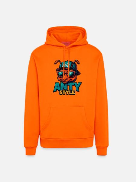 Anty Style - Organic Relaxed Hoodie Made in EU - SUNSET ORANGE
