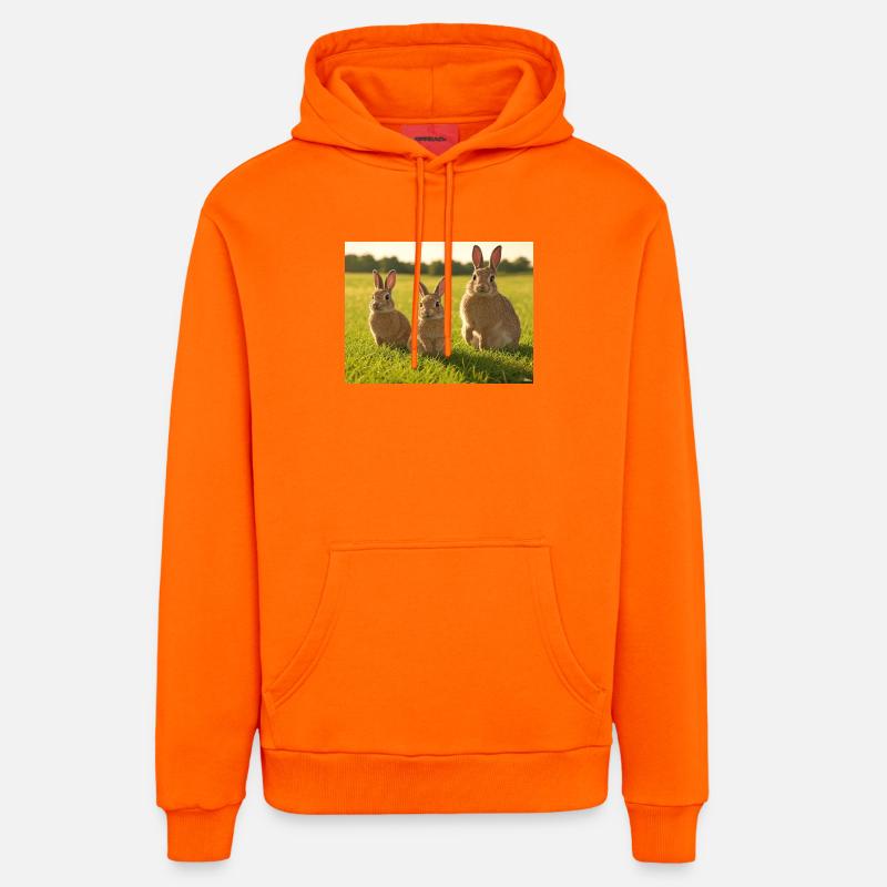 Trio du Printemps - Sweat à capuche bio décontracté fabriqué en UE - SUNSET ORANGE