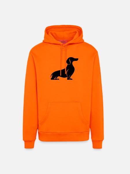Dackel - Organic Relaxed Hoodie Made in EU - SUNSET ORANGE