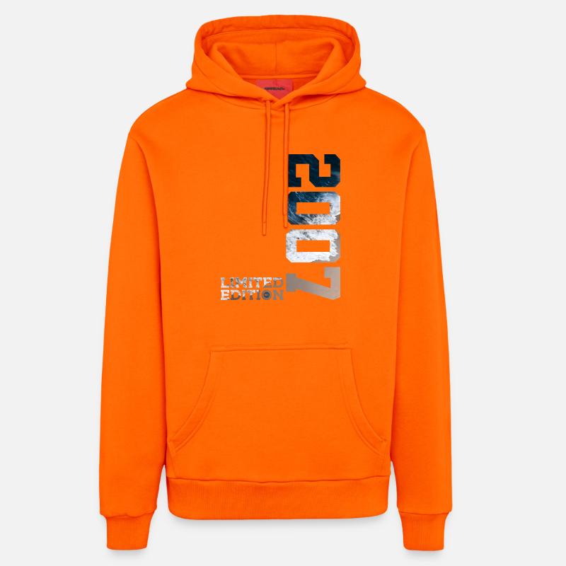 19E ANNIVERSAIRE ÉDITION LIMITÉE 2007 - Sweat à capuche bio décontracté fabriqué en UE - SUNSET ORANGE