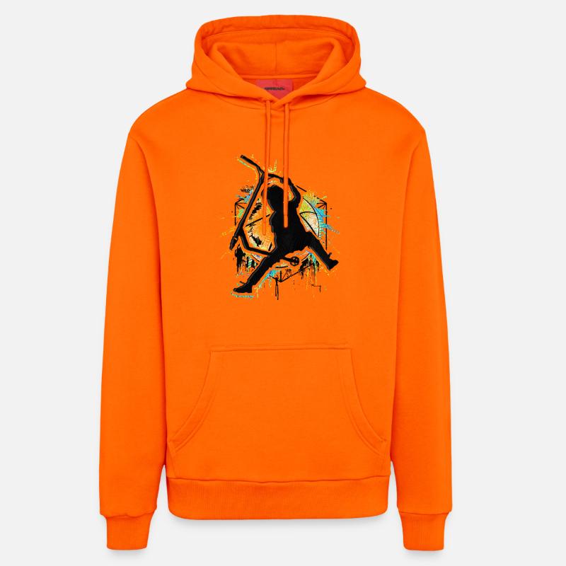 Scooter - Stunt scooter - Scooter - Scooter - Sweat à capuche bio décontracté fabriqué en UE - SUNSET ORANGE