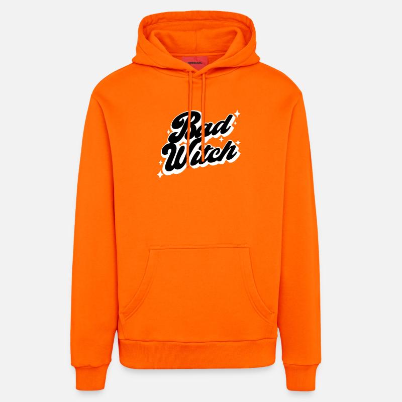 Mauvaise sorcière - Sweat à capuche bio décontracté fabriqué en UE - SUNSET ORANGE