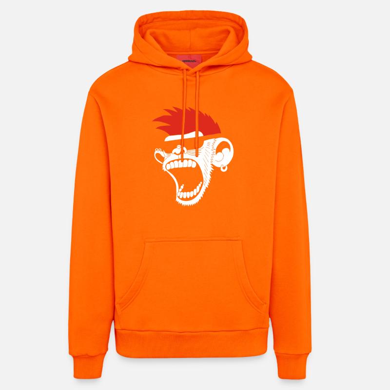 Singerie - Sweat à capuche bio décontracté fabriqué en UE - SUNSET ORANGE