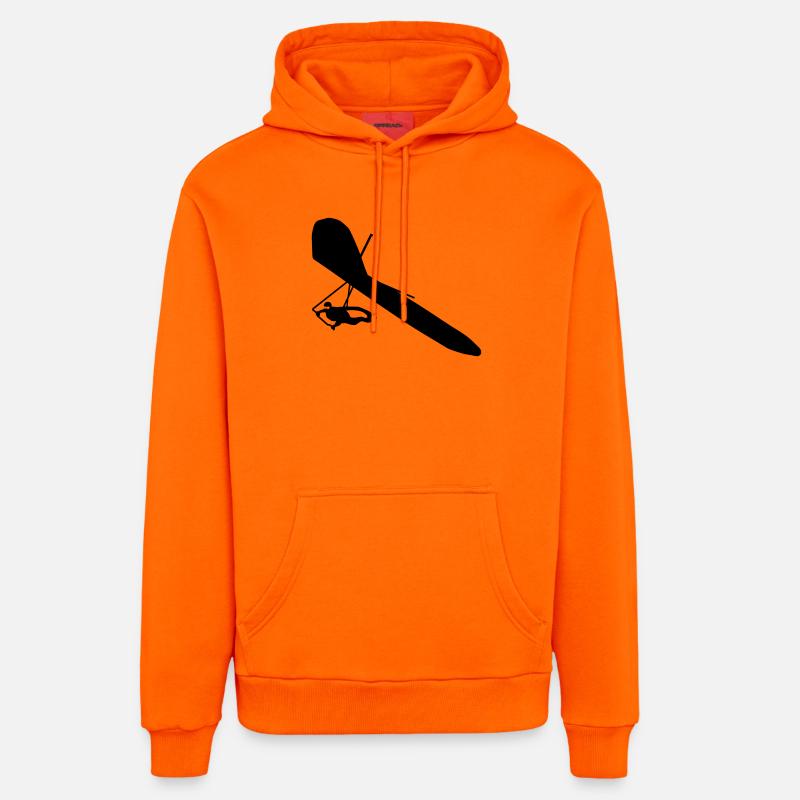 Deltaplane - Sweat à capuche bio décontracté fabriqué en UE - SUNSET ORANGE