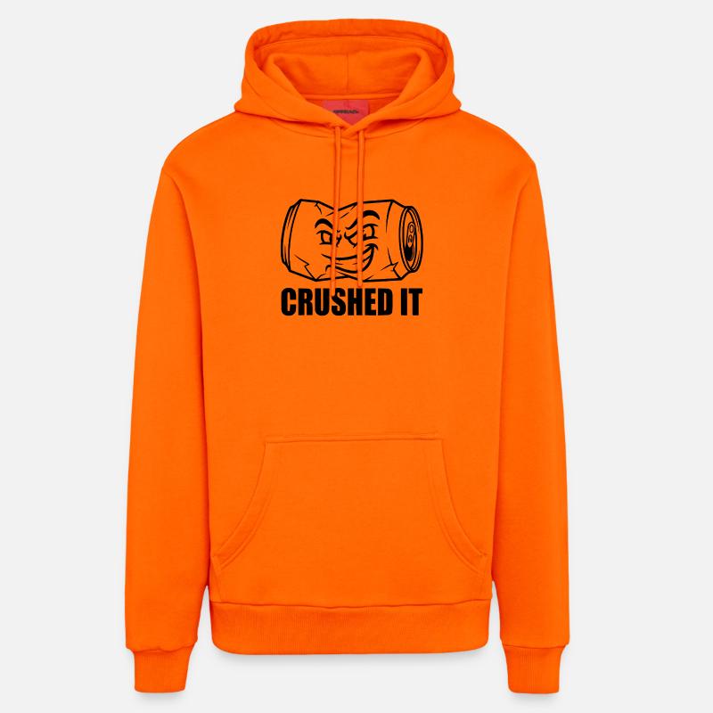 Écrasé - Grill à graffiti - Sweat à capuche bio décontracté fabriqué en UE - SUNSET ORANGE