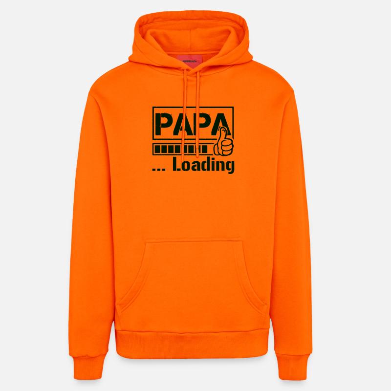 papa_loading_1 - Sweat à capuche bio décontracté fabriqué en UE - SUNSET ORANGE