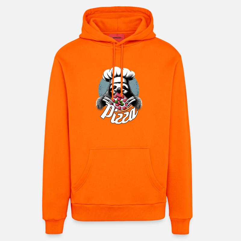 Pizza Yummy paresseux cadeau - Sweat à capuche bio décontracté fabriqué en UE - SUNSET ORANGE
