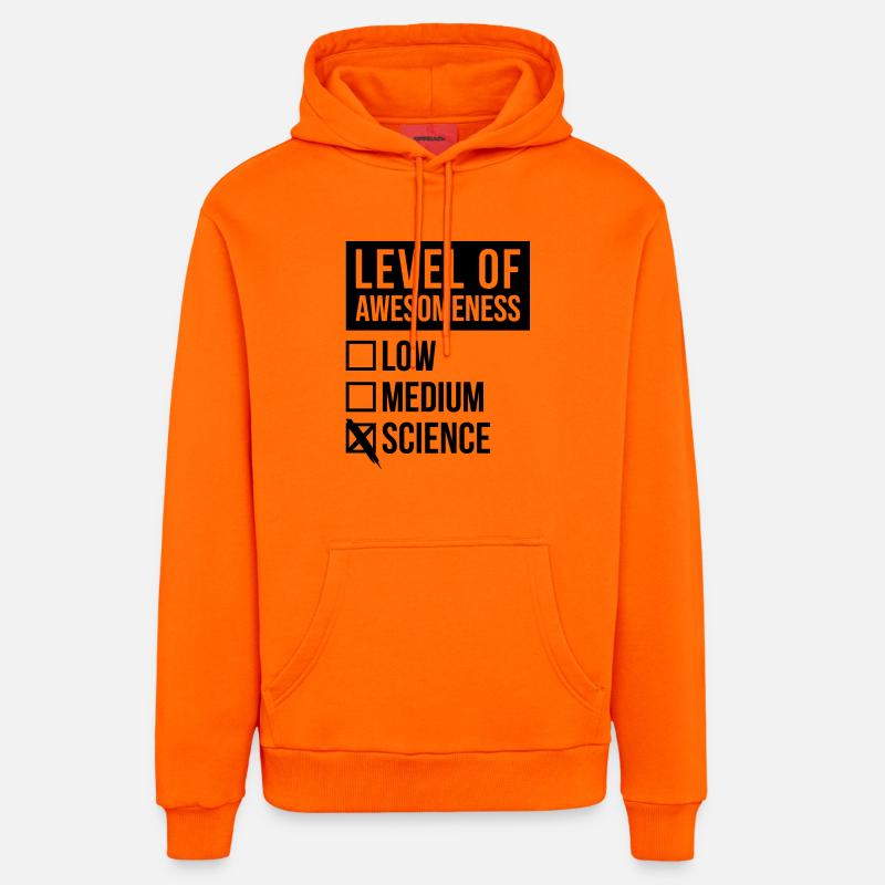 science - Sweat à capuche bio décontracté fabriqué en UE - SUNSET ORANGE