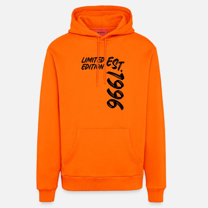 Édition limitée Est. 1996 - Sweat à capuche bio décontracté fabriqué en UE - SUNSET ORANGE