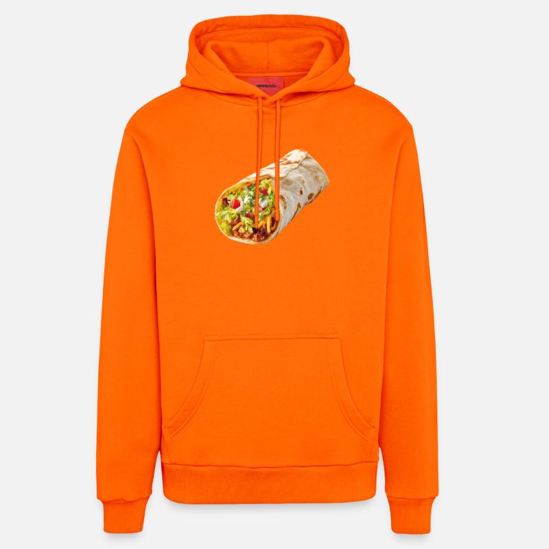 Burrito - Sweat à capuche bio décontracté fabriqué en UE - SUNSET ORANGE