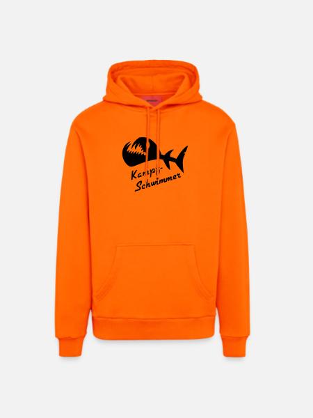 Kampfswimmer Fisch 2 - Organic Relaxed Hoodie Made in EU - SUNSET ORANGE