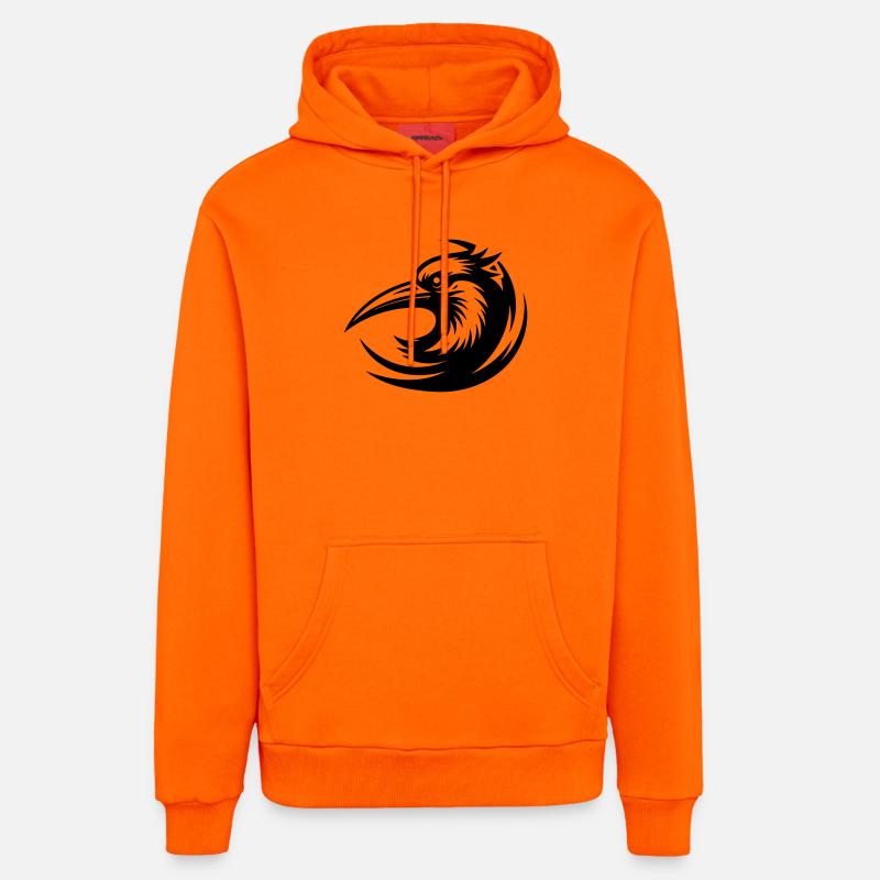 aigle - Sweat à capuche bio décontracté fabriqué en UE - SUNSET ORANGE
