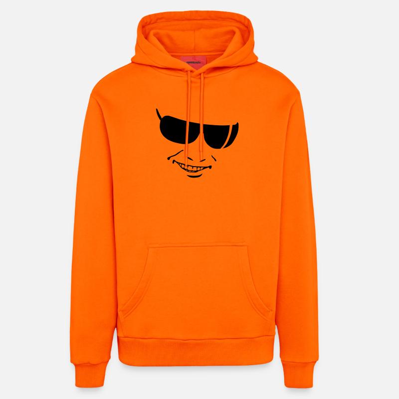 smile - Sweat à capuche bio décontracté fabriqué en UE - SUNSET ORANGE