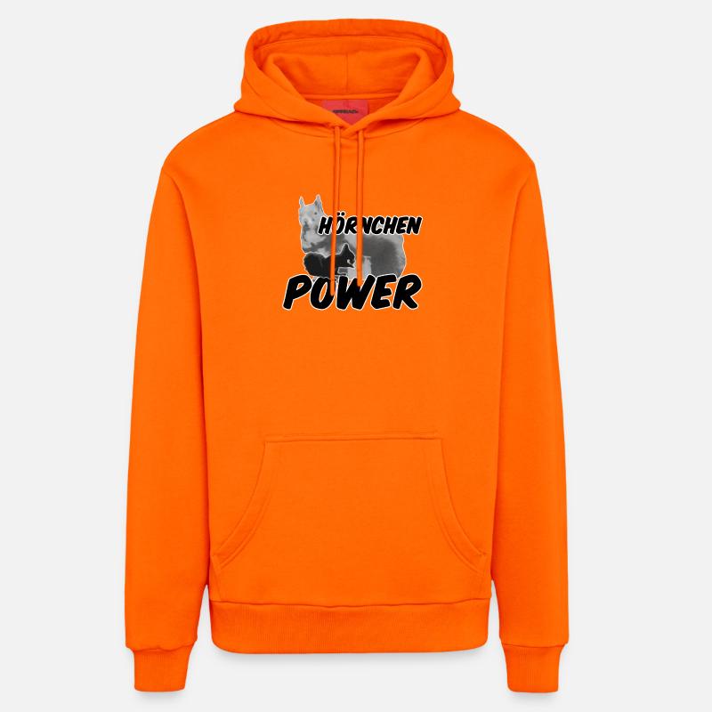 Hörnchenpower Eichhörnchen Tiere Spruch - Organic Relaxed Hoodie Made in EU - SUNSET ORANGE