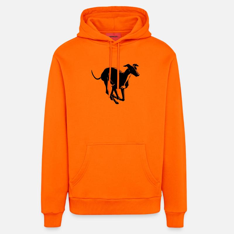 Lévrier - Sweat à capuche bio décontracté fabriqué en UE - SUNSET ORANGE