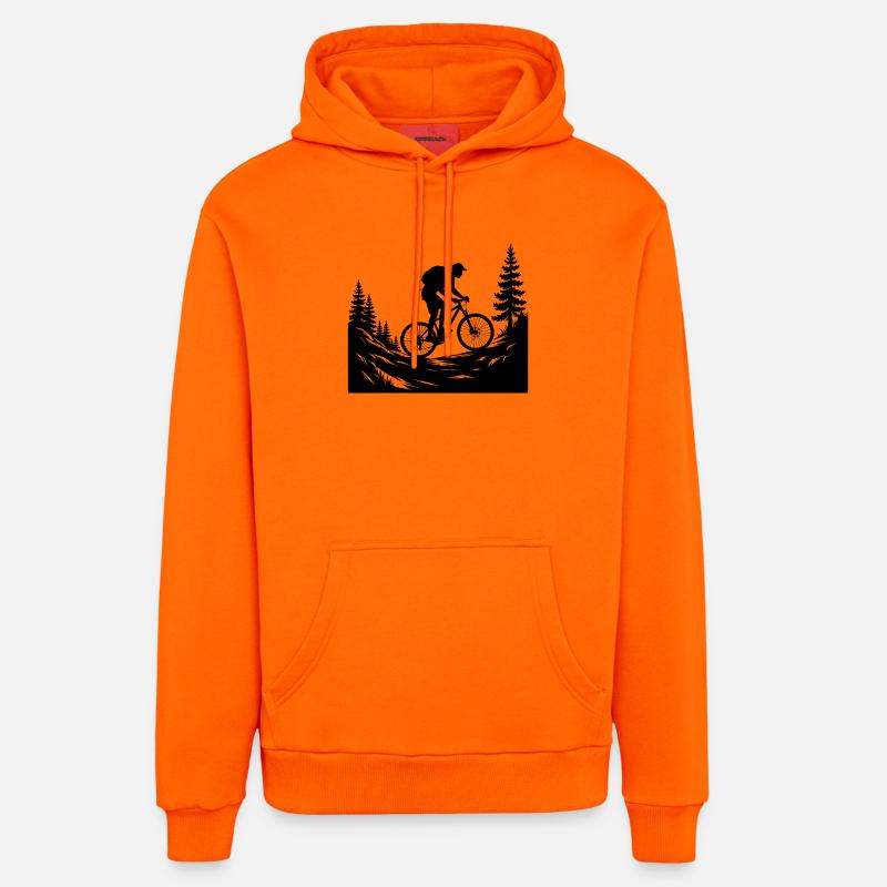 VTT VTT - Sweat à capuche bio décontracté fabriqué en UE - SUNSET ORANGE