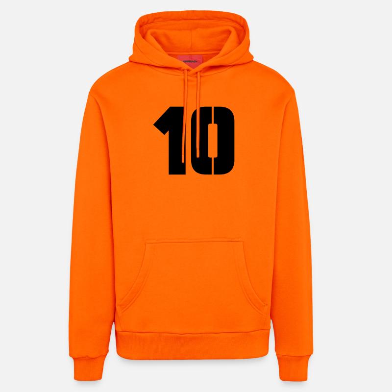 10 - Sweat à capuche bio décontracté fabriqué en UE - SUNSET ORANGE