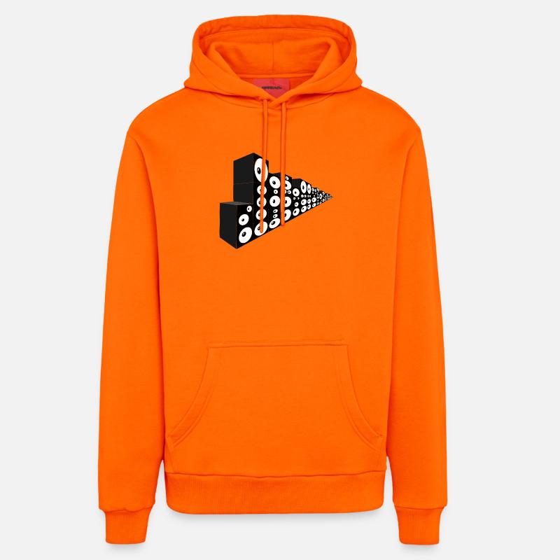 Mur de son infini - Sweat à capuche bio décontracté fabriqué en UE - SUNSET ORANGE