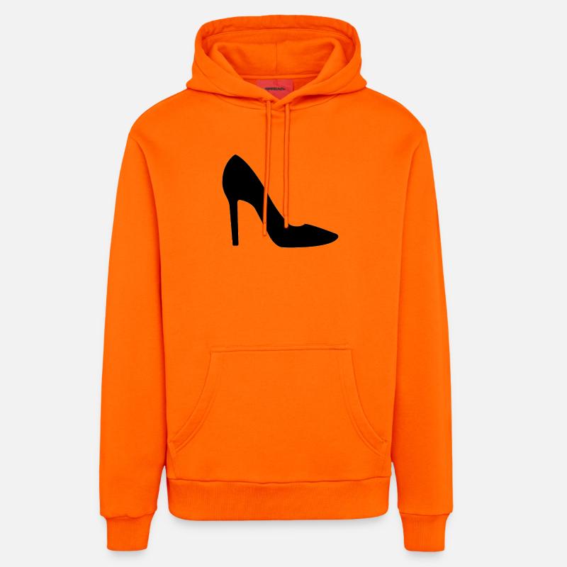 Talons hauts - Sweat à capuche bio décontracté fabriqué en UE - SUNSET ORANGE