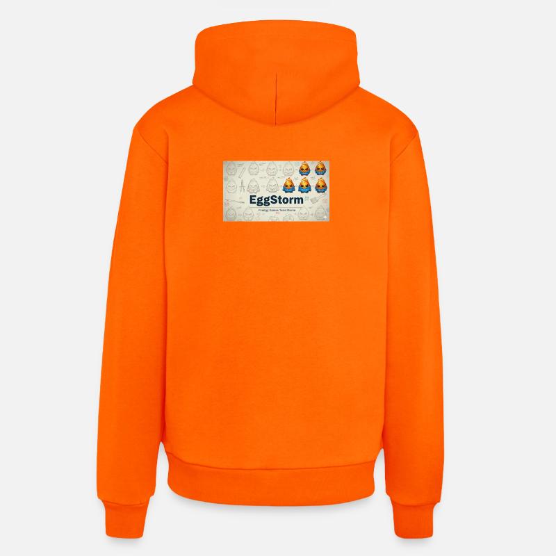L’équipe de jeux FireEgg - Sweat à capuche bio décontracté fabriqué en UE - SUNSET ORANGE