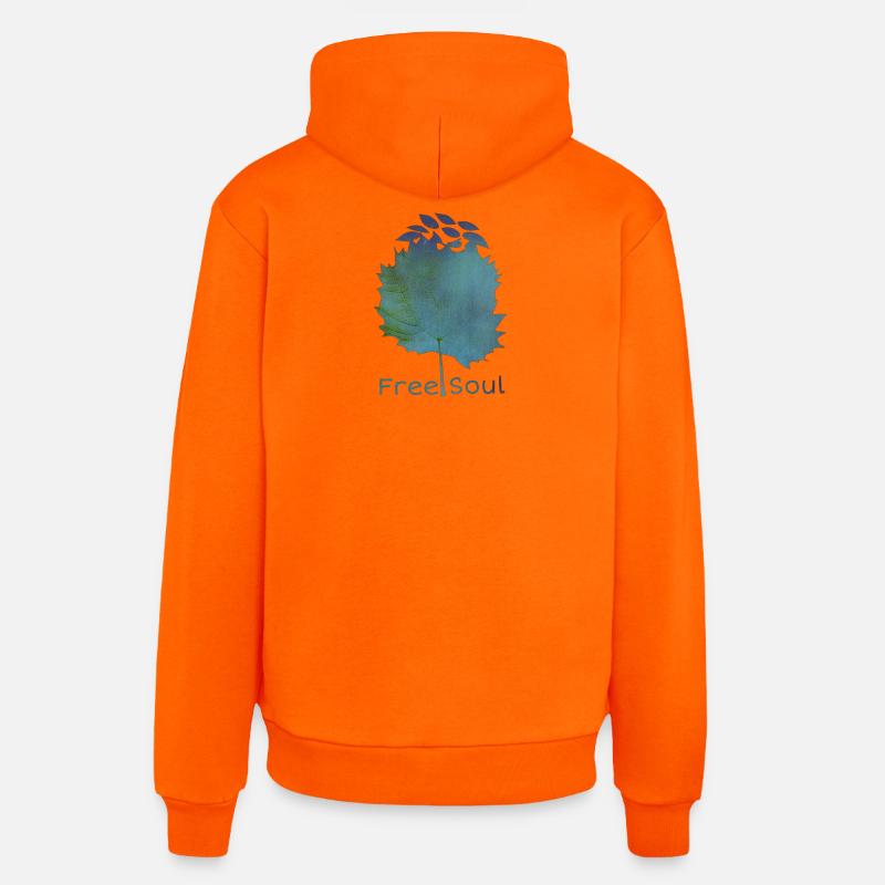 Be Nature - Sweat à capuche bio décontracté fabriqué en UE - SUNSET ORANGE
