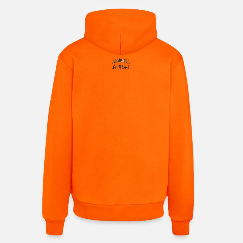 le marié - collection mariage bucolique - Sweat à capuche bio décontracté fabriqué en UE - SUNSET ORANGE