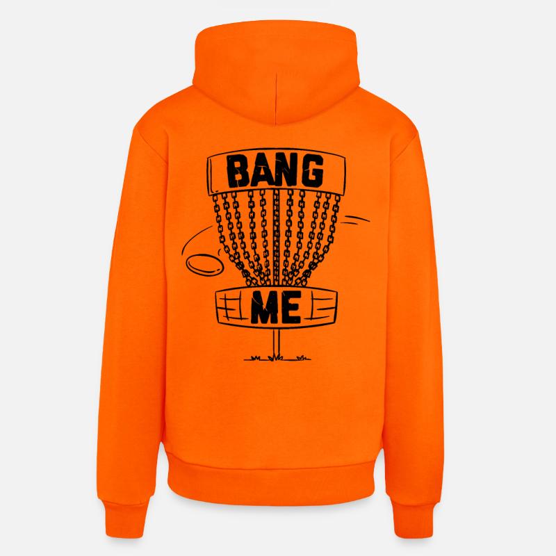 Disc Golf - Sweat à capuche bio décontracté fabriqué en UE - SUNSET ORANGE