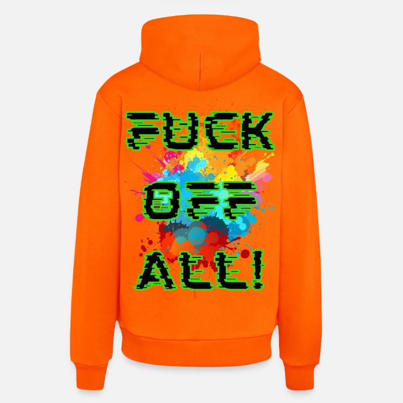 Explosion de couleurs punk - Sweat à capuche bio décontracté fabriqué en UE - SUNSET ORANGE