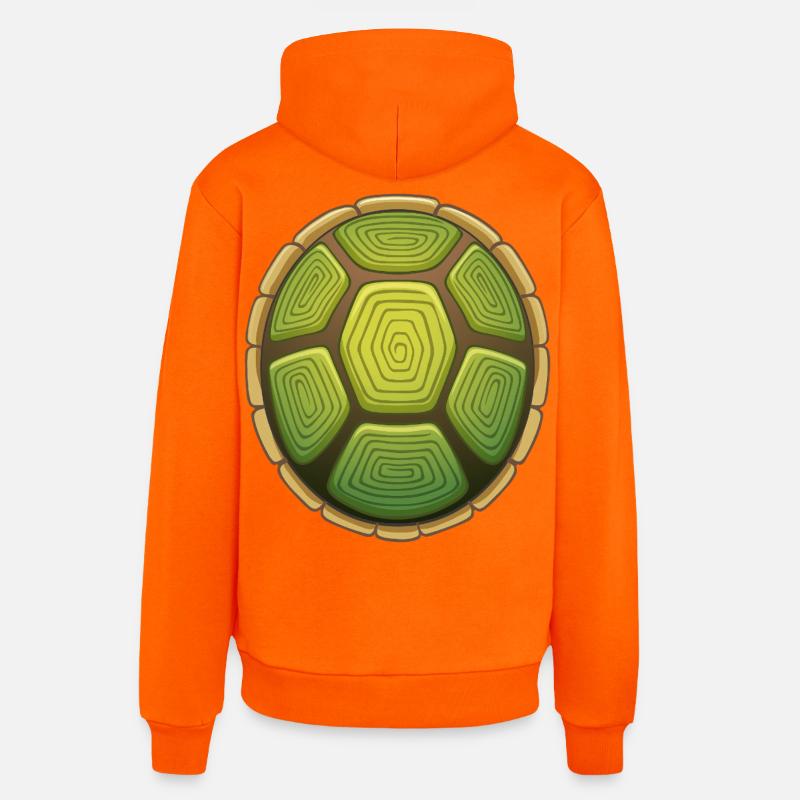 Lent comme une tortue - Sweat à capuche bio décontracté fabriqué en UE - SUNSET ORANGE