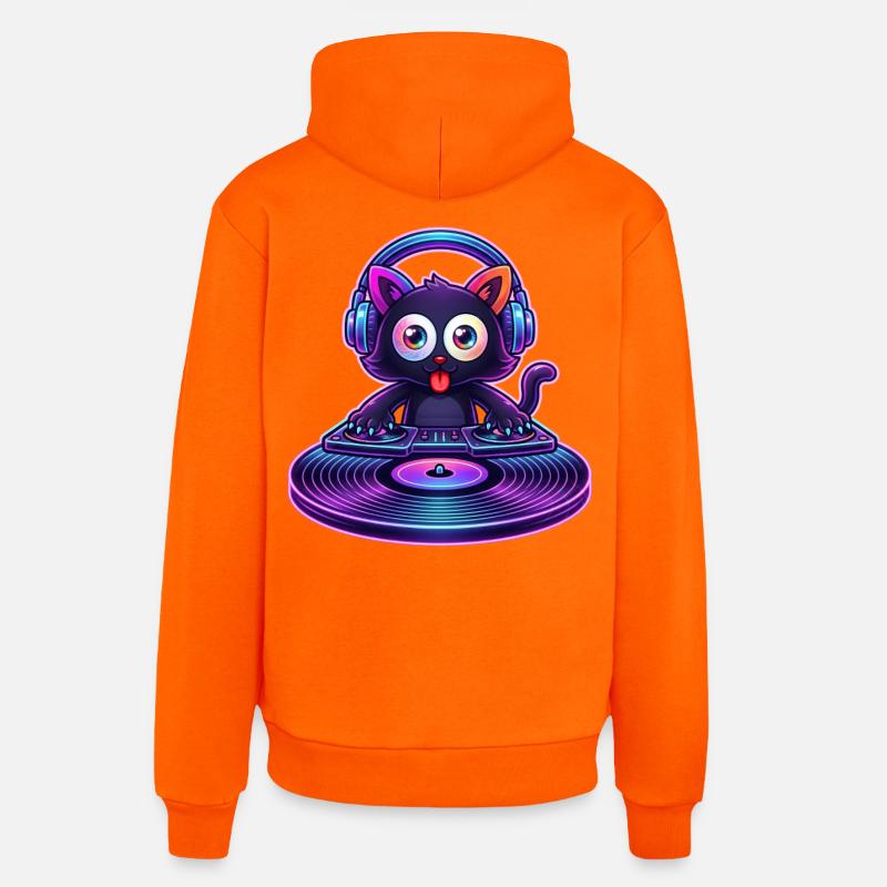 Gatalf blindtest - Sweat à capuche bio décontracté fabriqué en UE - SUNSET ORANGE