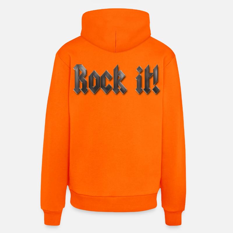 LP UFO Tee shirts - Sweat à capuche bio décontracté fabriqué en UE - SUNSET ORANGE
